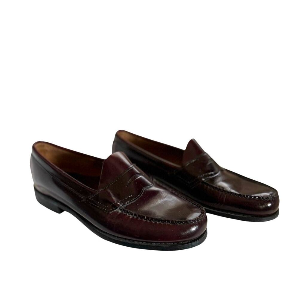 G.H. Bass & Co. Men’s 10.5 Burgundy Leather Penny Loafers Classic Preppy